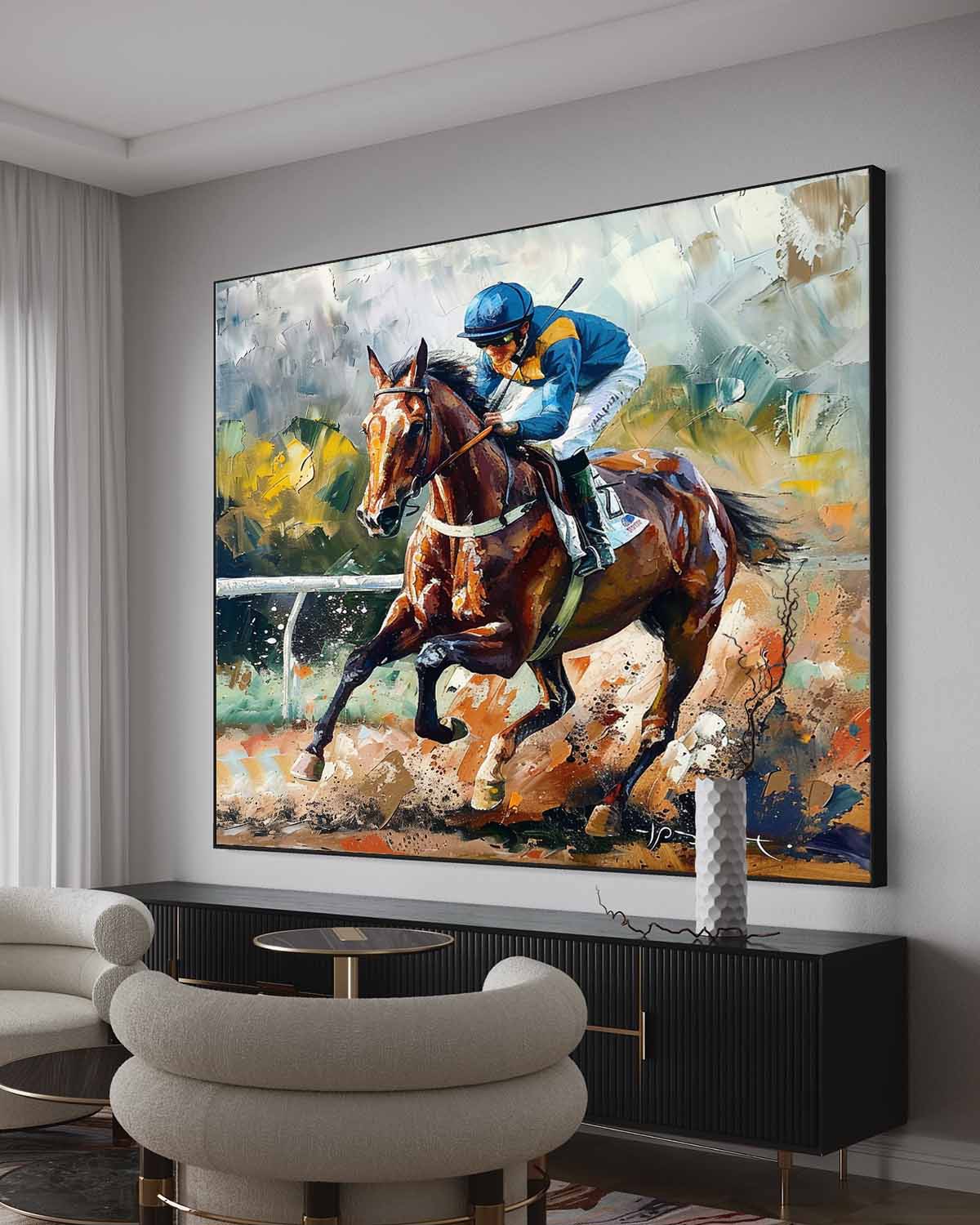 Wall Art Horse Warm Textured Realistic Rustic