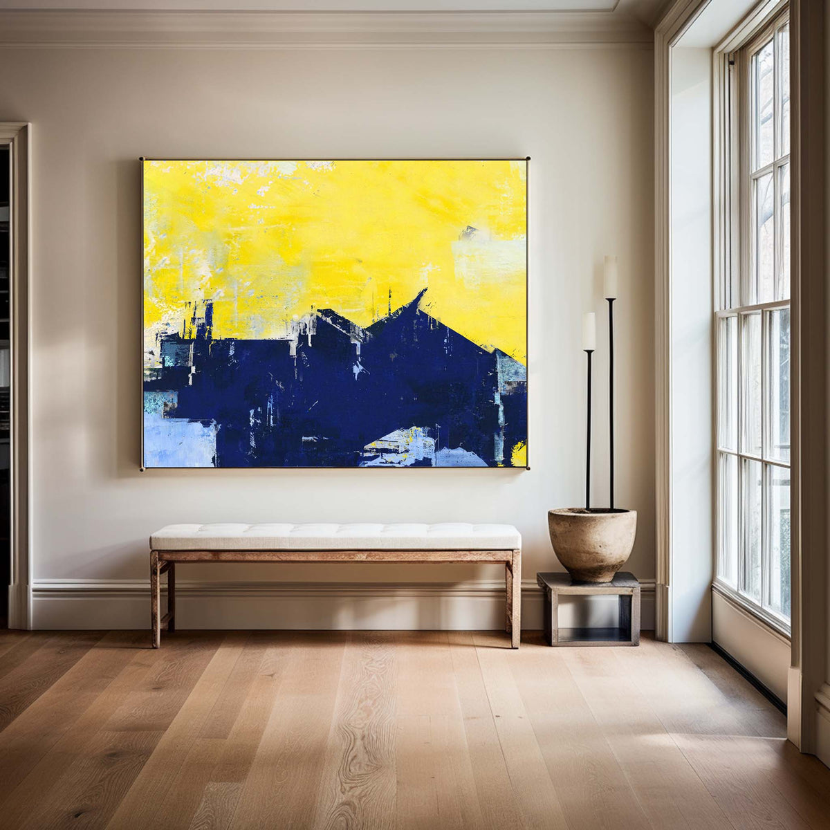 Orange And Blue Abstract Art