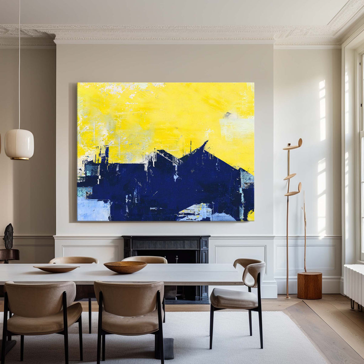 Orange And Blue Abstract Art