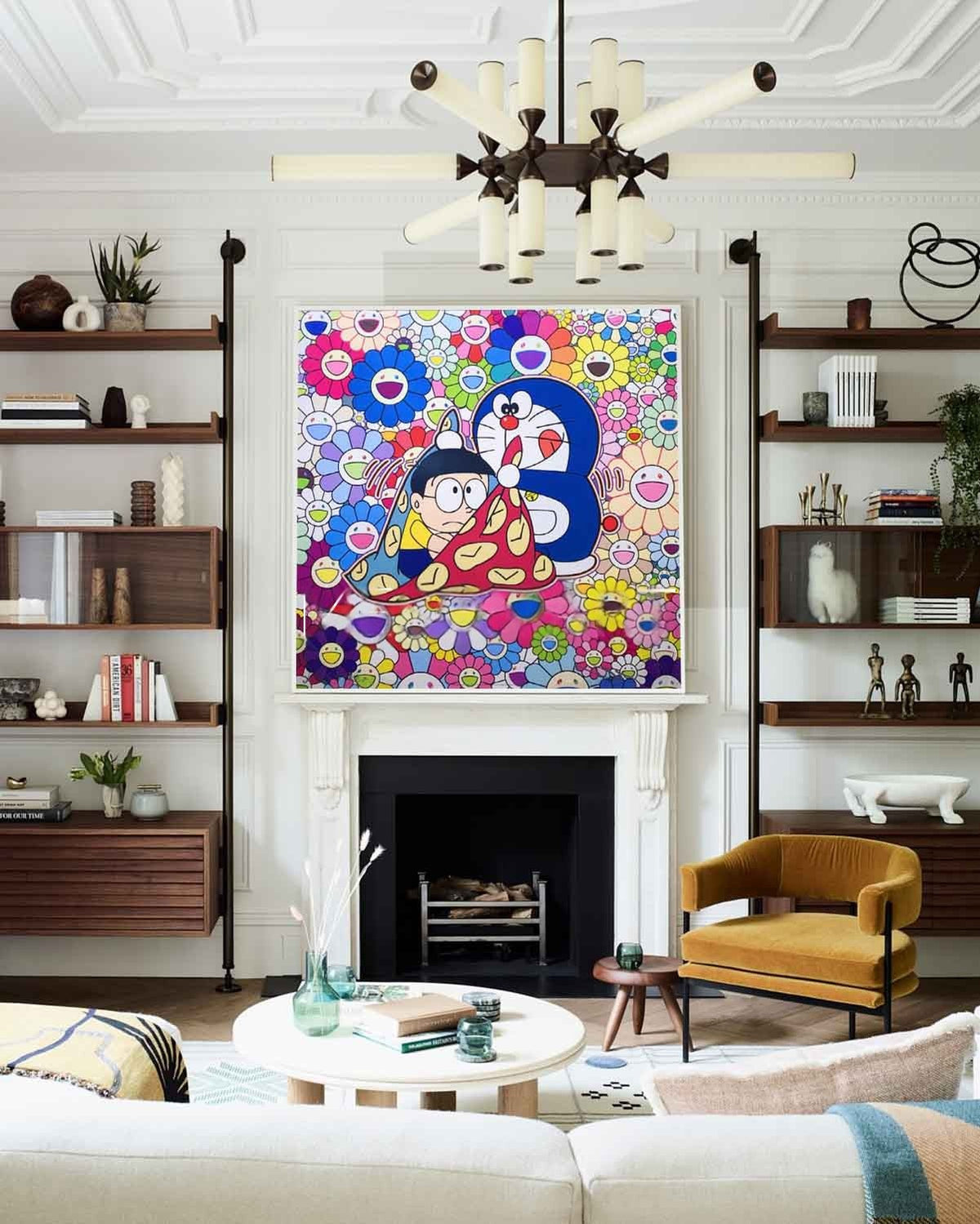 Wall Art Square Pop Art Takashi Murakami Doraemon Inspired
