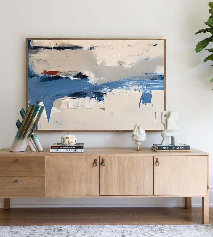 Coastal Horizon Abstract Expressionist Painting