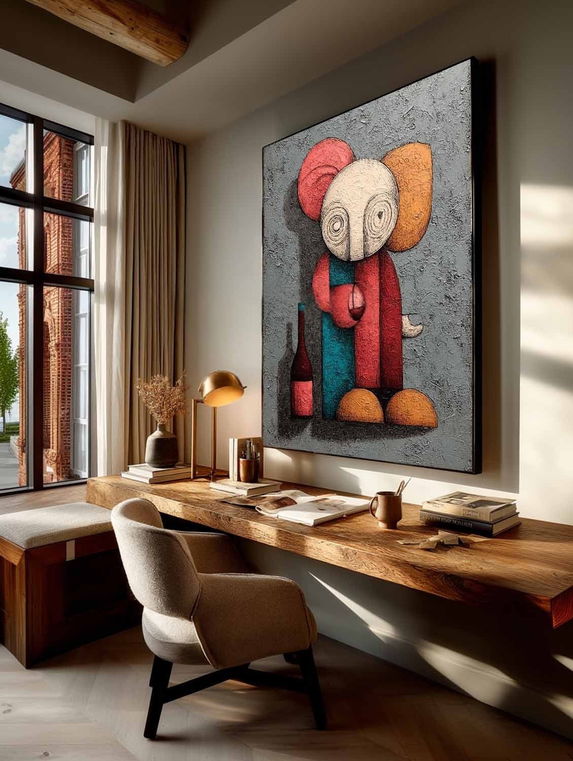 Wall Art Whimsical Kaws Companion