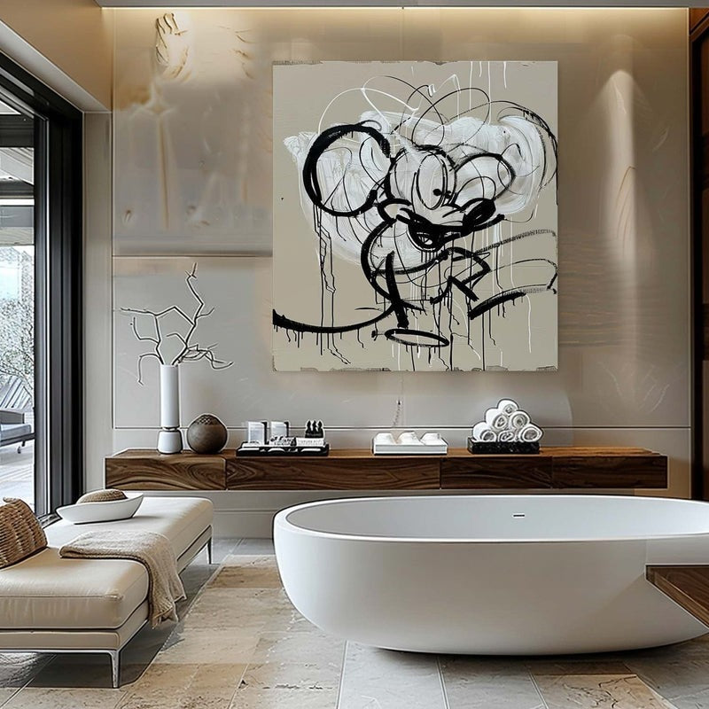Wall Art Pop Art Mice Romantic Interaction Cartoon