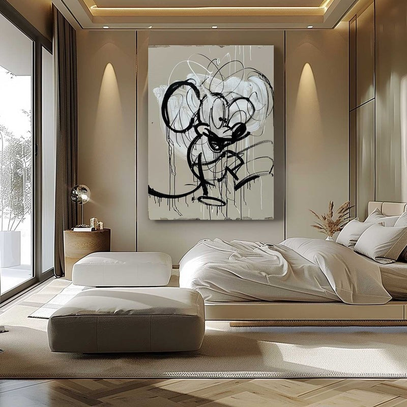 Wall Art Pop Art Mice Romantic Interaction Cartoon