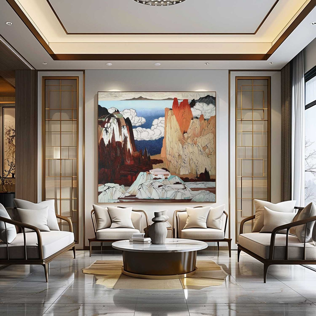 Modern Hyperrealism Fauvist Landscape Oil Painting