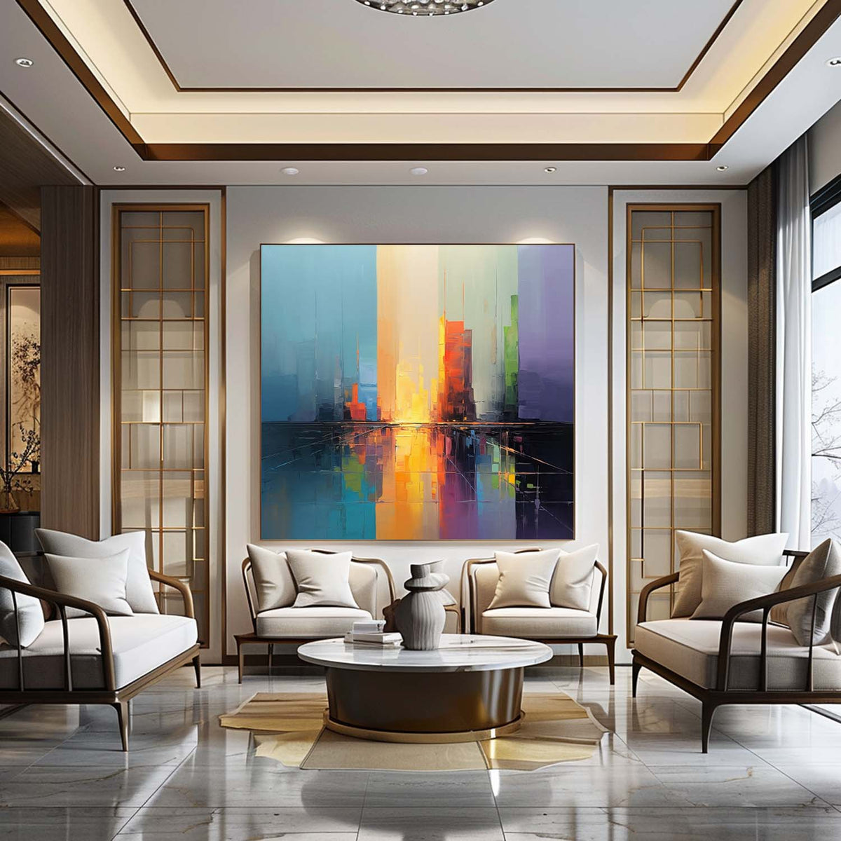 Wall Art Square Graffiti Abstract Metropolis