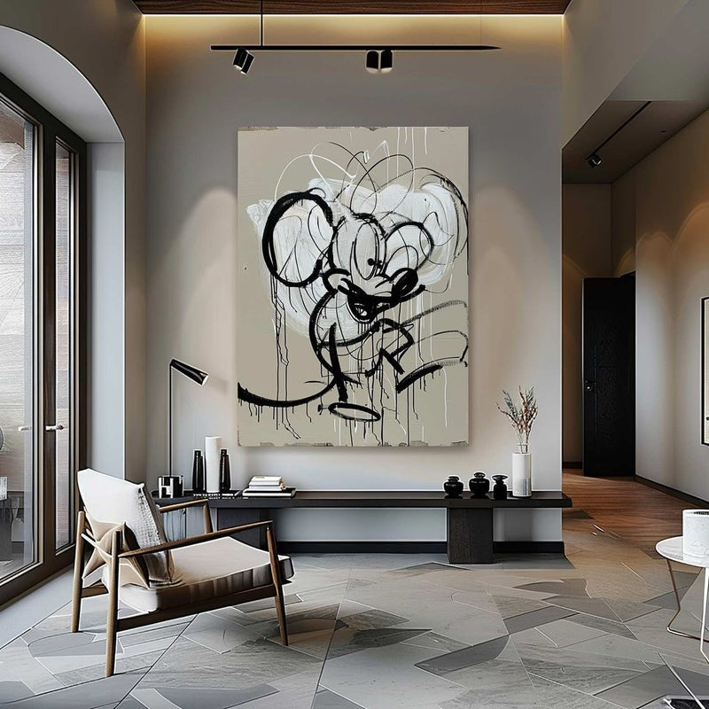 Wall Art Pop Art Mice Romantic Interaction Cartoon