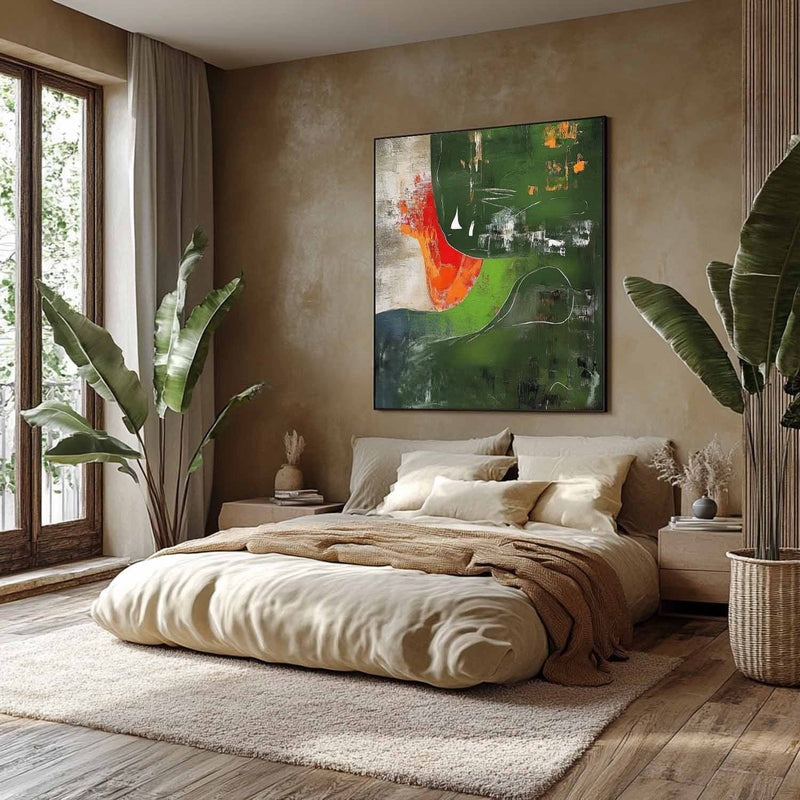 Wall Art Lush Textured Organic Green