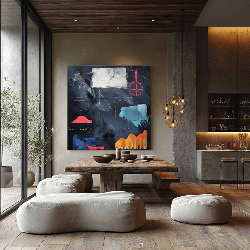 Wall Art Dynamic Textured Bold Dark