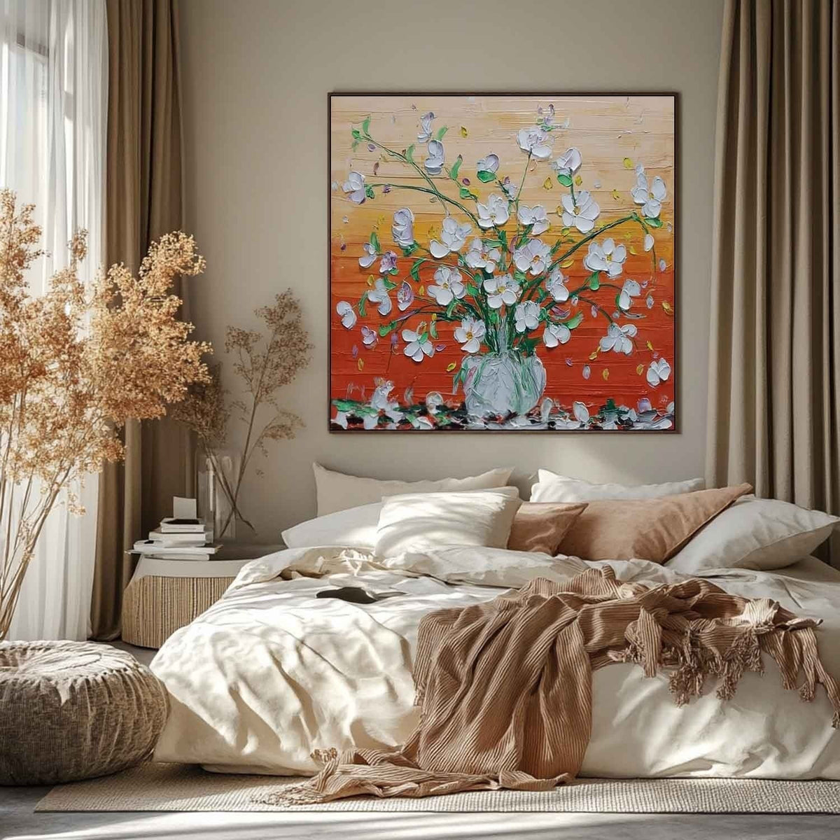 Floral Bouquet 3D Impasto Painting - Neutralighting