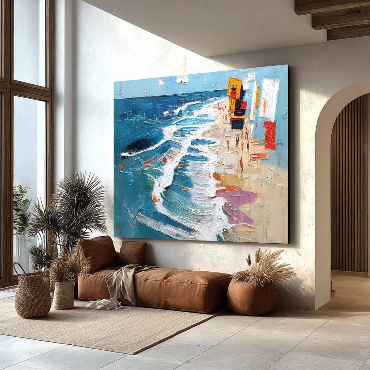 Wall Art Lively Beach Boardwalk