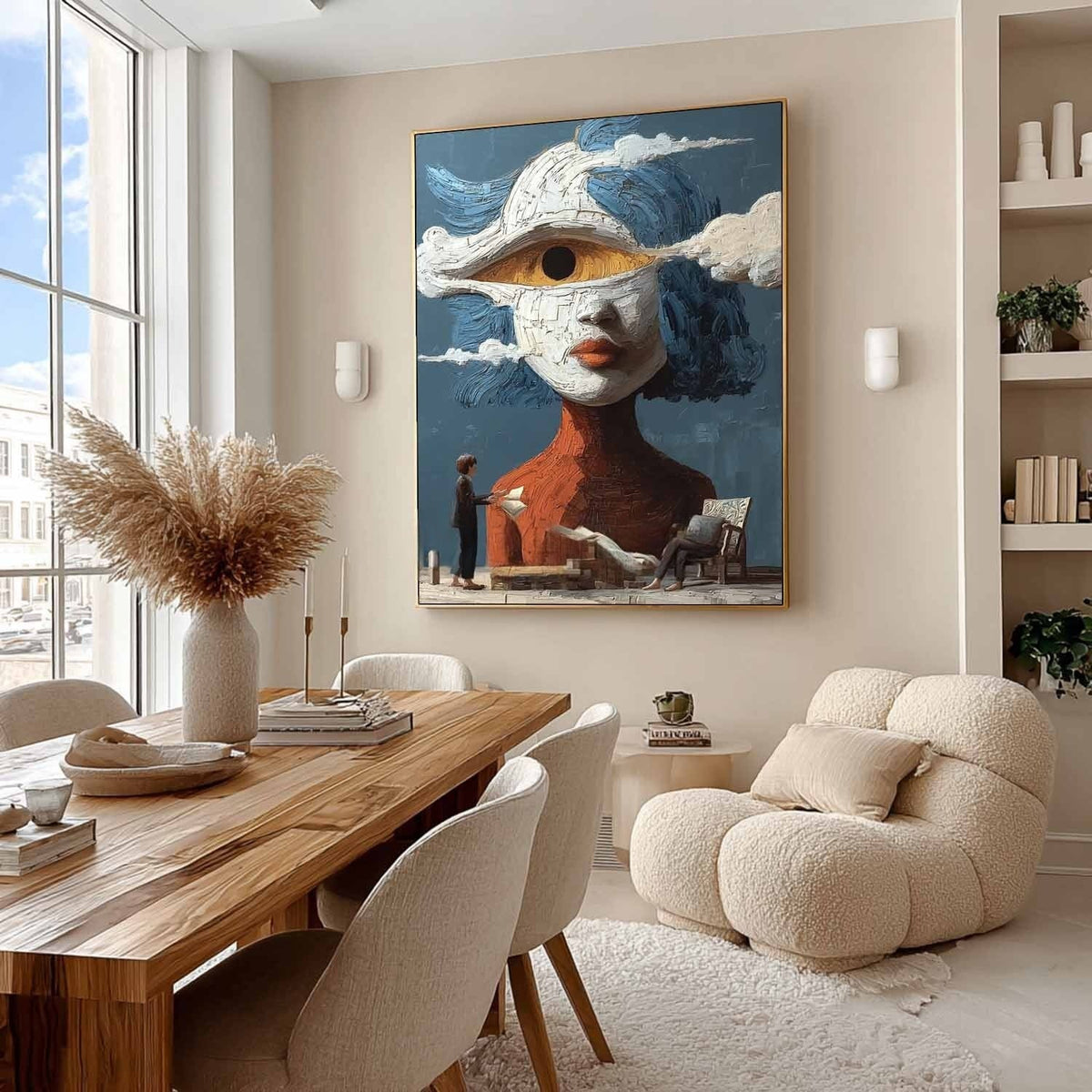 Surreal Eye Figure Art Oil Painting - Neutralighting