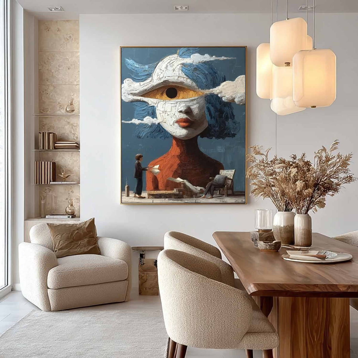 Surreal Eye Figure Art Oil Painting - Neutralighting
