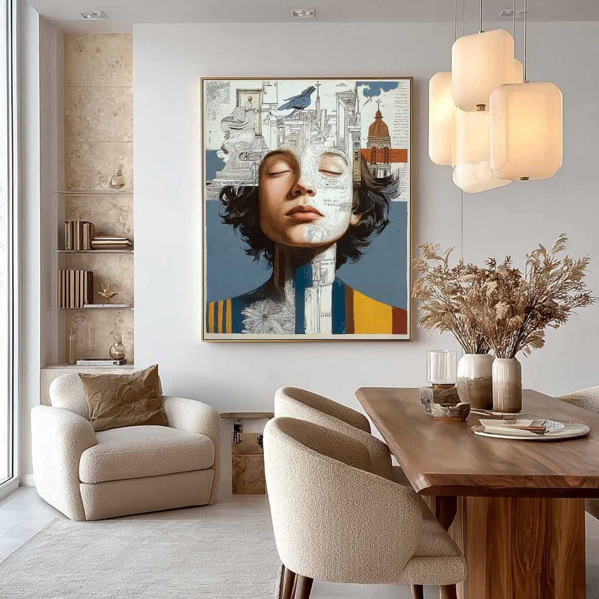 Surreal City Portrait Art Oil Painting - Neutralighting
