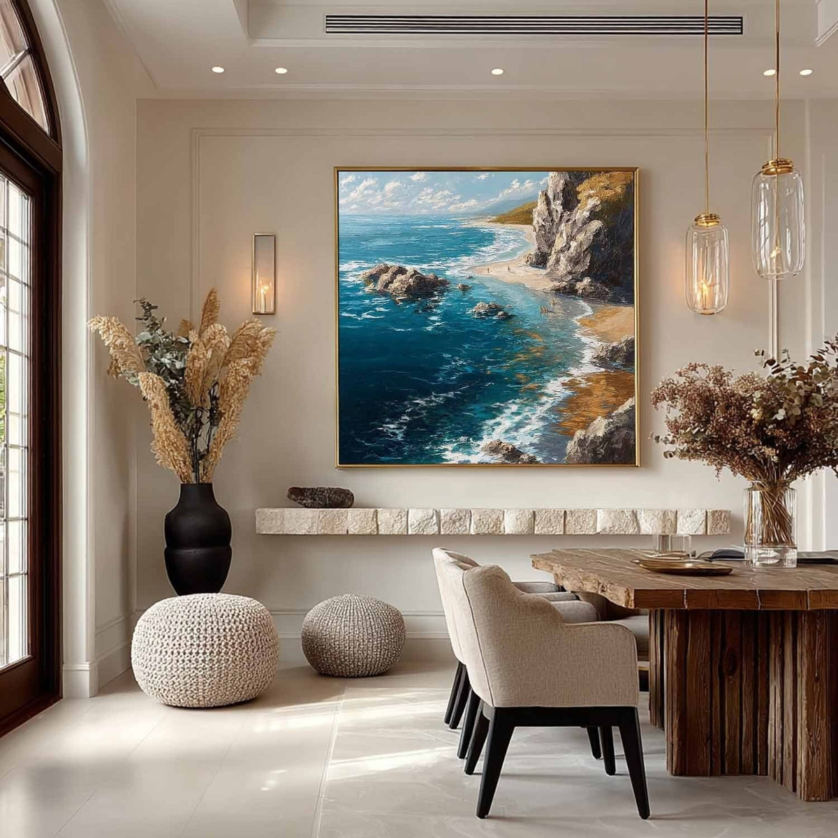 Wall Art Coastal Cliff Beach Turquoise Ocean