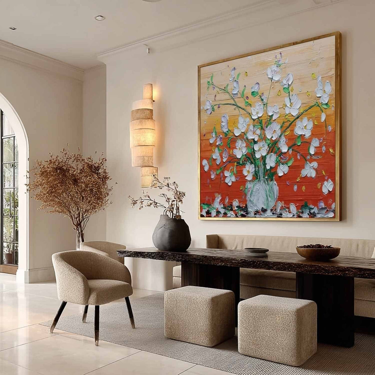 Floral Bouquet 3D Impasto Painting - Neutralighting