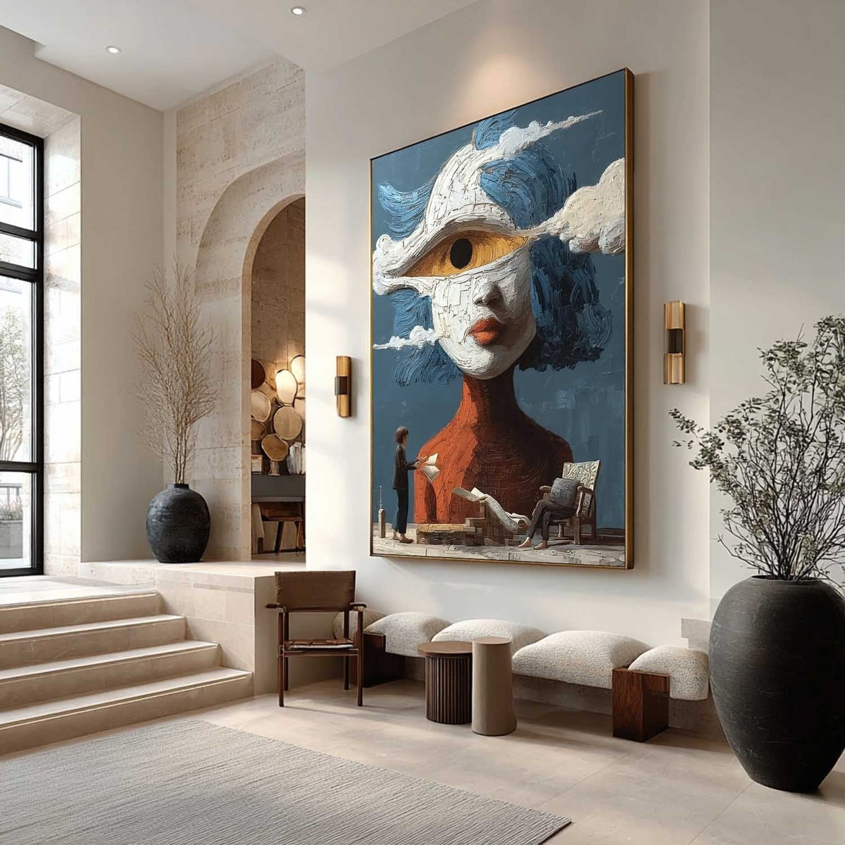 Surreal Eye Figure Art Oil Painting - Neutralighting