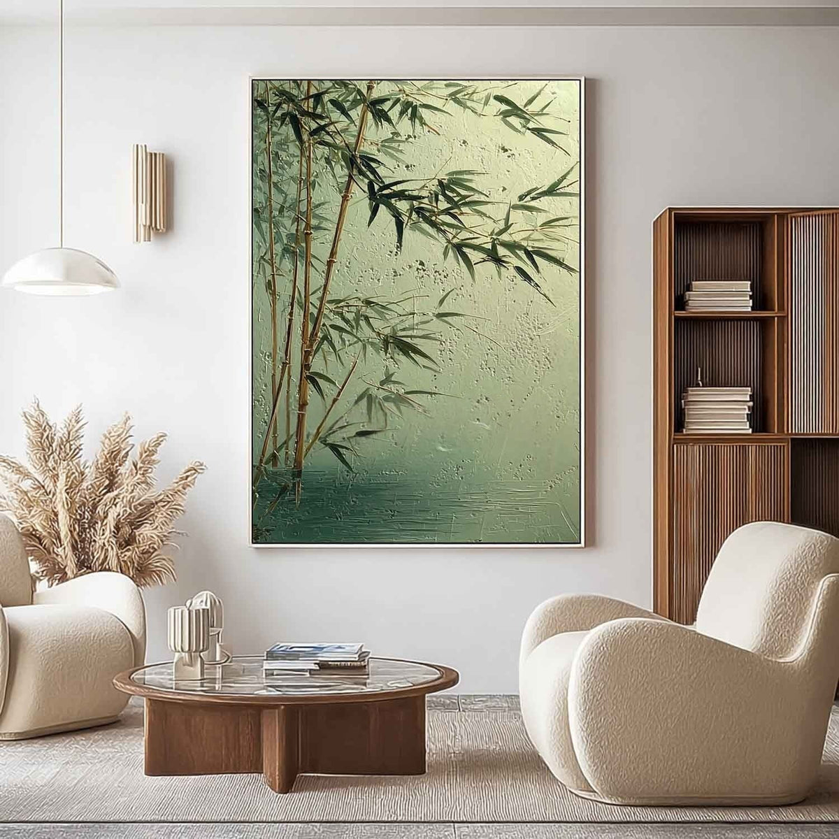 Oriental Bamboo Forest 3D Impasto Painting - Neutralighting