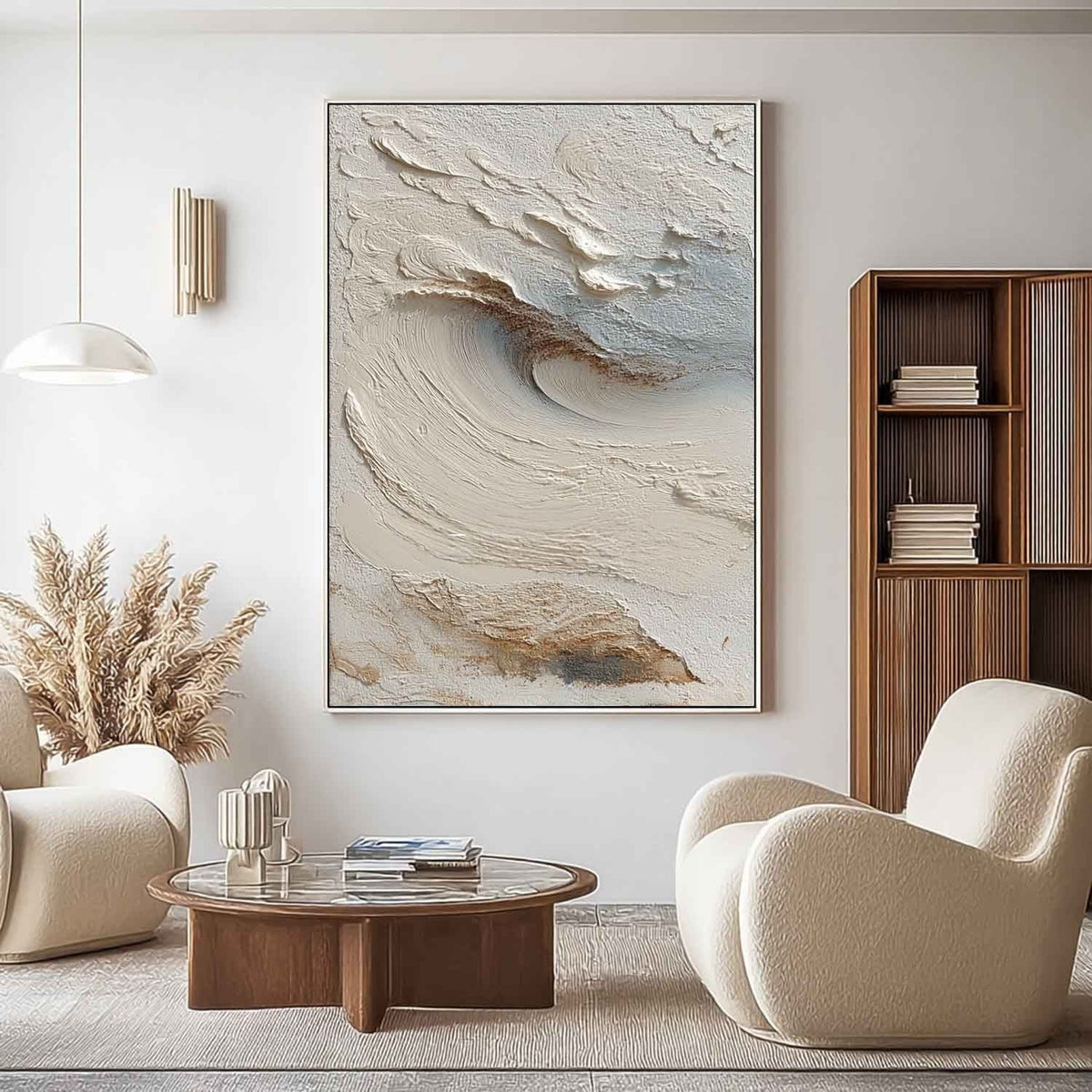 Wall Art Abstract Sand Dune Beige Textured