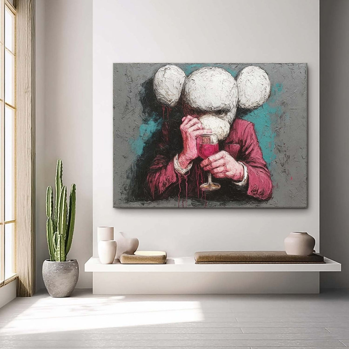 Wall Art Bold Textured Kaws Companion