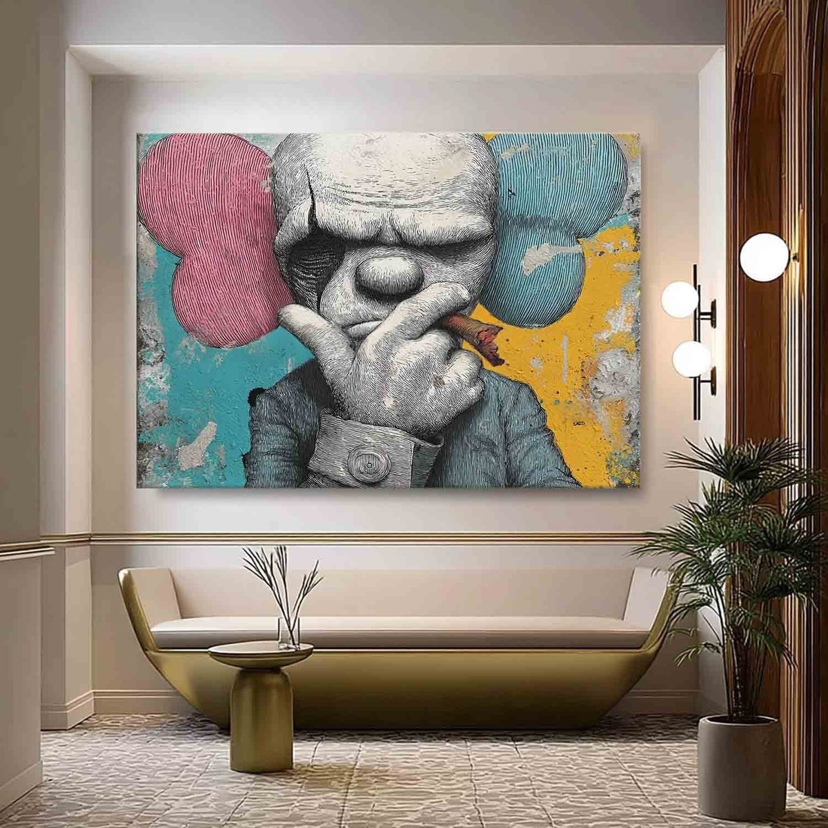 Kaws Style Gangster Pop Art Painting - Neutralighting