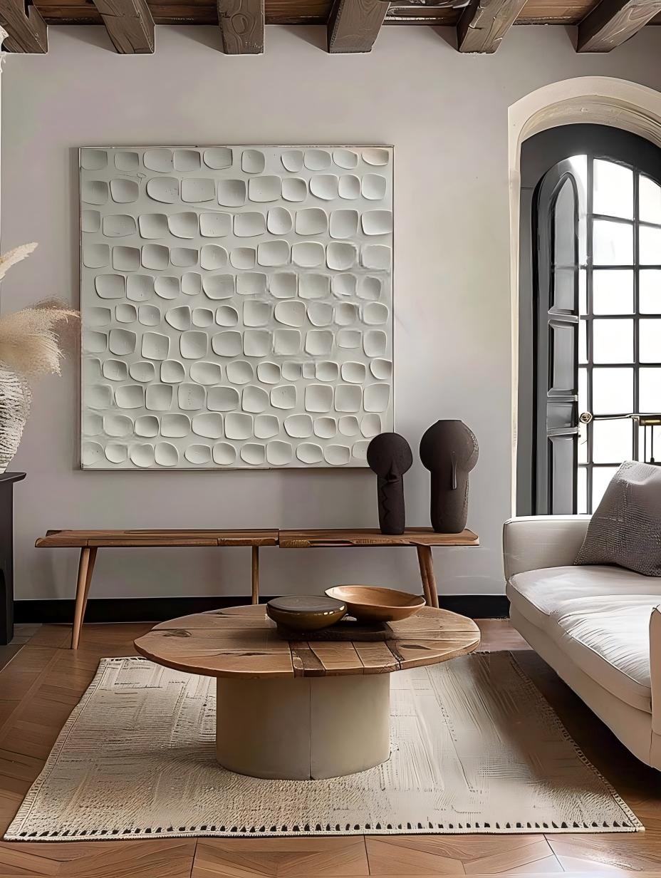 Wall Art Minimalist 3D Textured Neutral