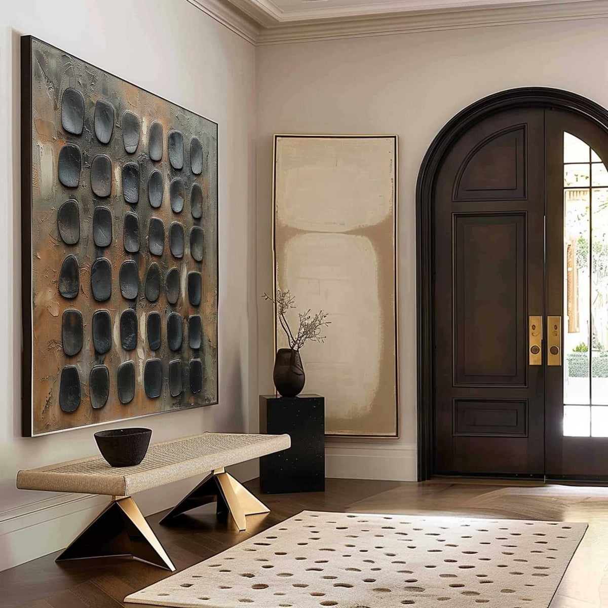 Wall Art Minimalist Wabi-Sabi Metallic