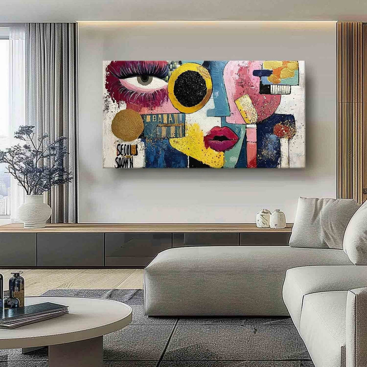 Cubist Pop Art Abstract Face Painting