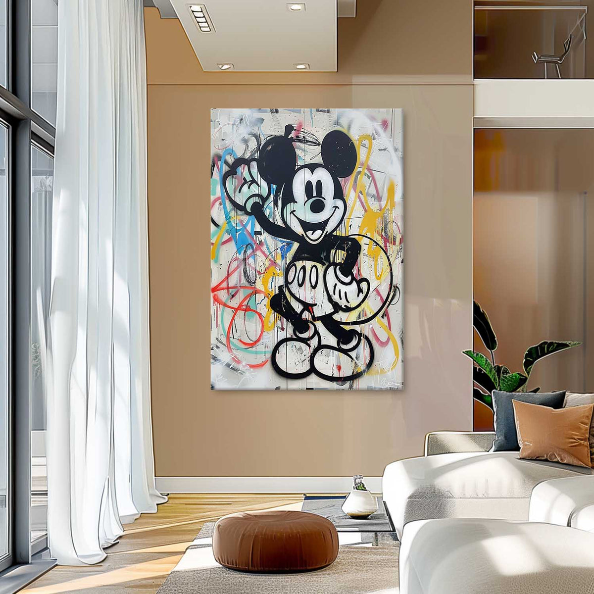 Wall Art Abstract Graffiti Whimsical Naive