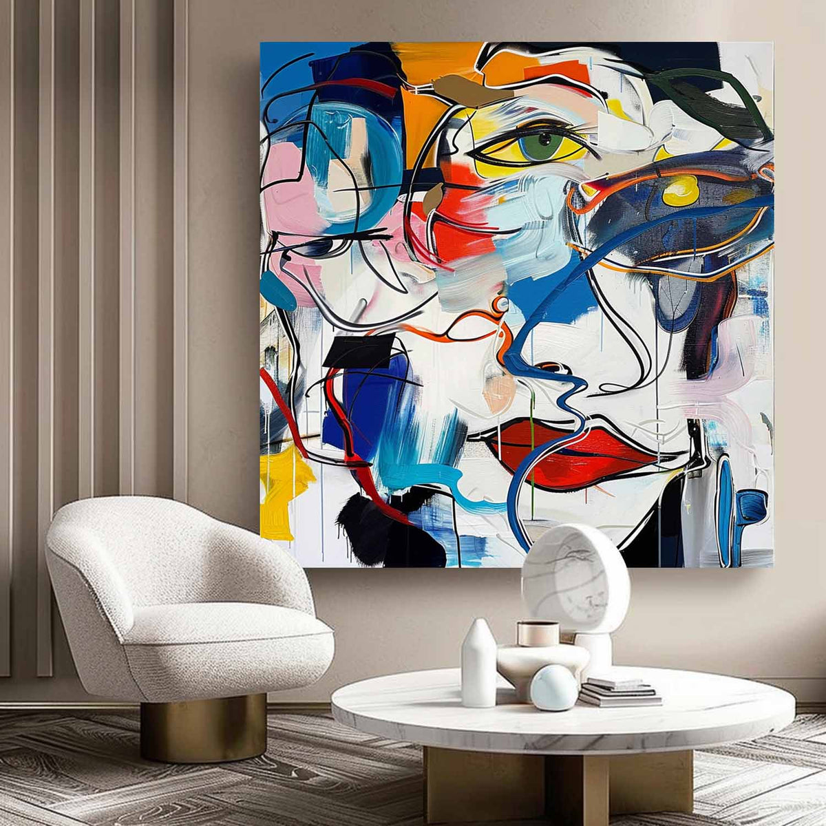 Wall Art Abstract Graffiti Colorful Fashion