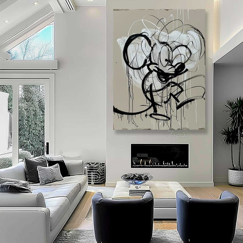 Wall Art Pop Art Mice Romantic Interaction Cartoon