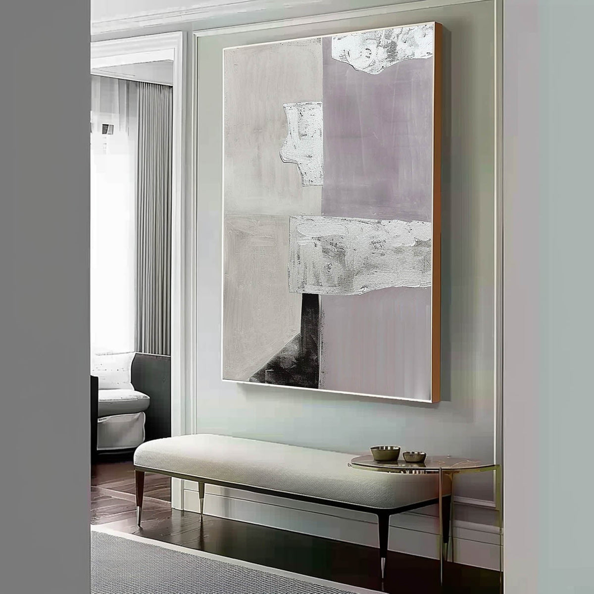 Wall Art Abstract Forms Geometric Soft Gradient