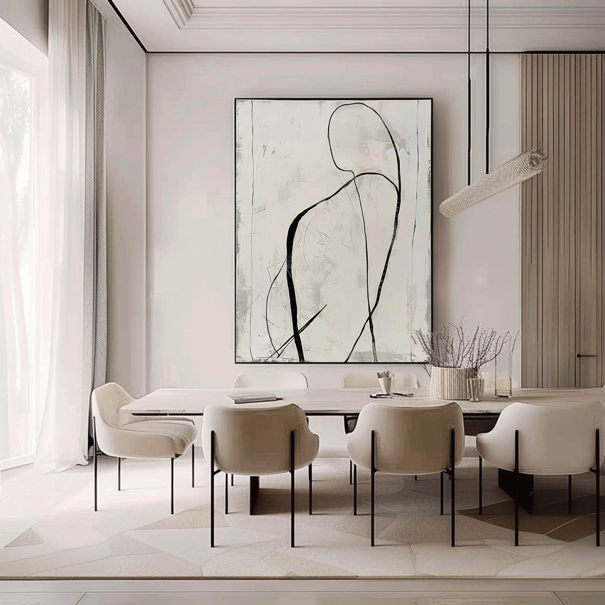 Minimalist Abstract Figure Oil Painting