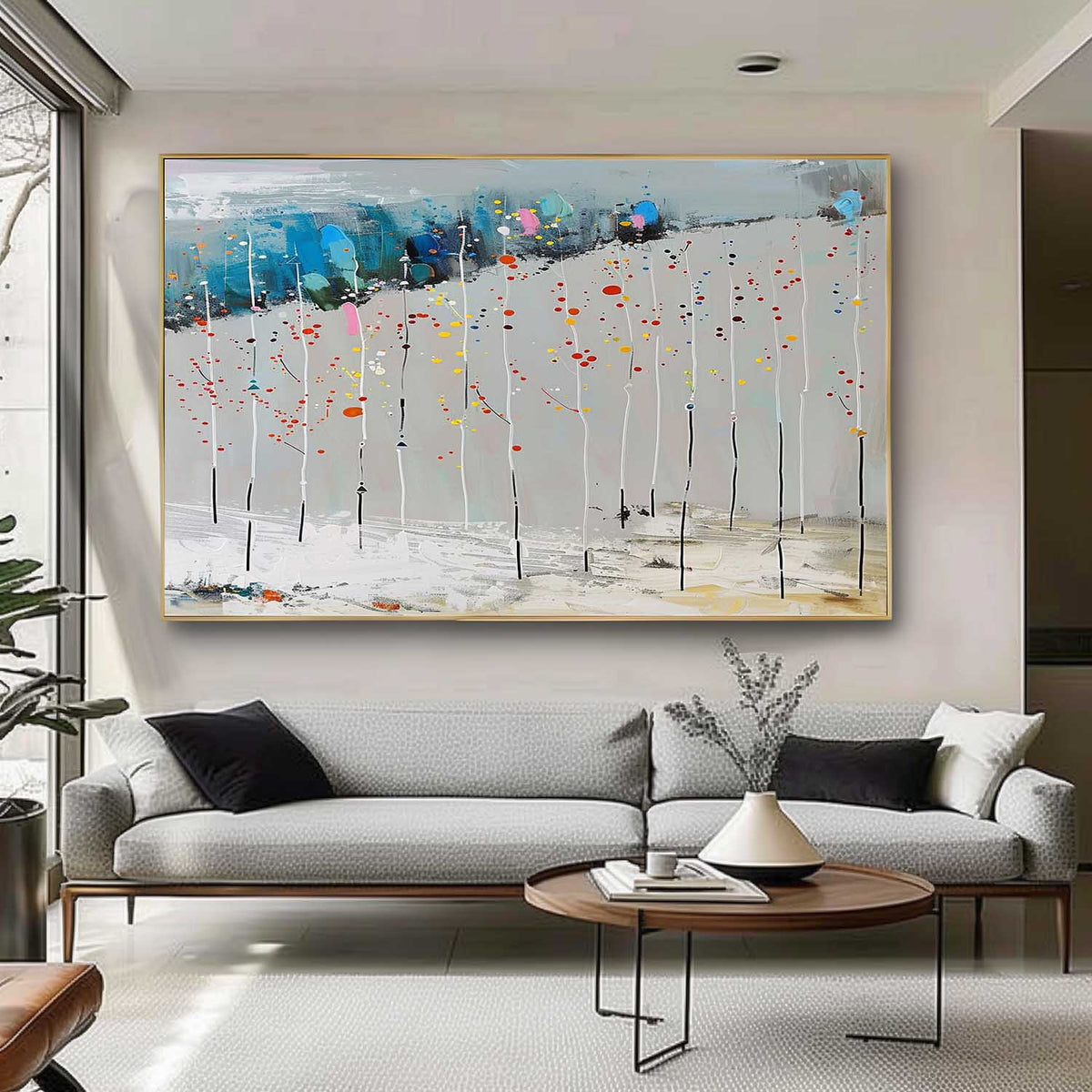 Wall Art Abstract Landscape Misty Atmospheric Winter