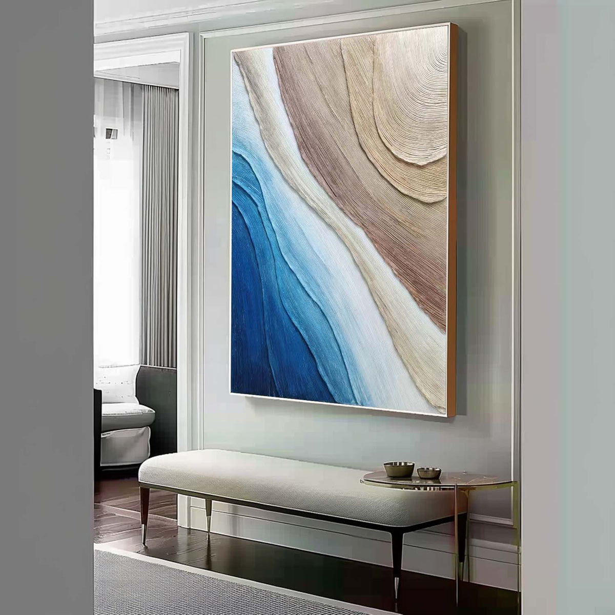 Wall Art Plaster Serene Calm Minimalist