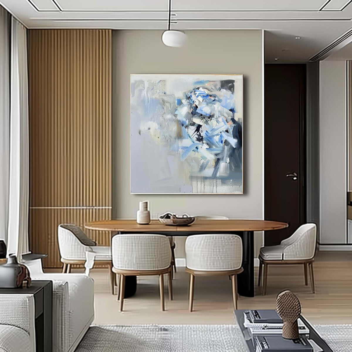 Wall Art Dynamic Colorful Blue