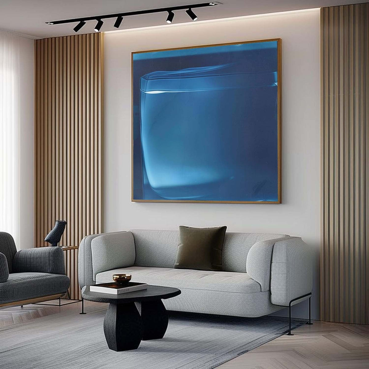 Wall Art Gradient Blue Atmospheric Ocean