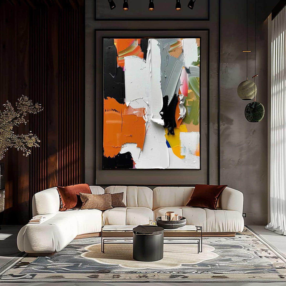 Bold Impasto Abstract Oil Painting