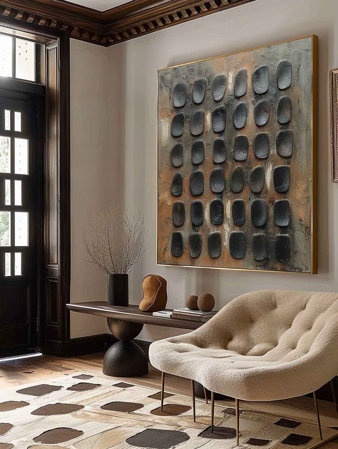 Wall Art Minimalist Wabi-Sabi Metallic