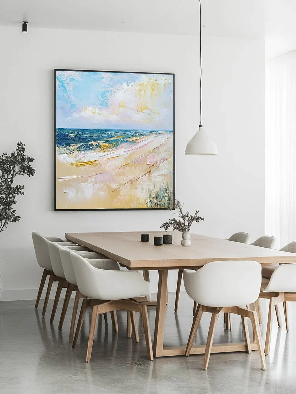 Wall Art Serene Textured Beach Ocean