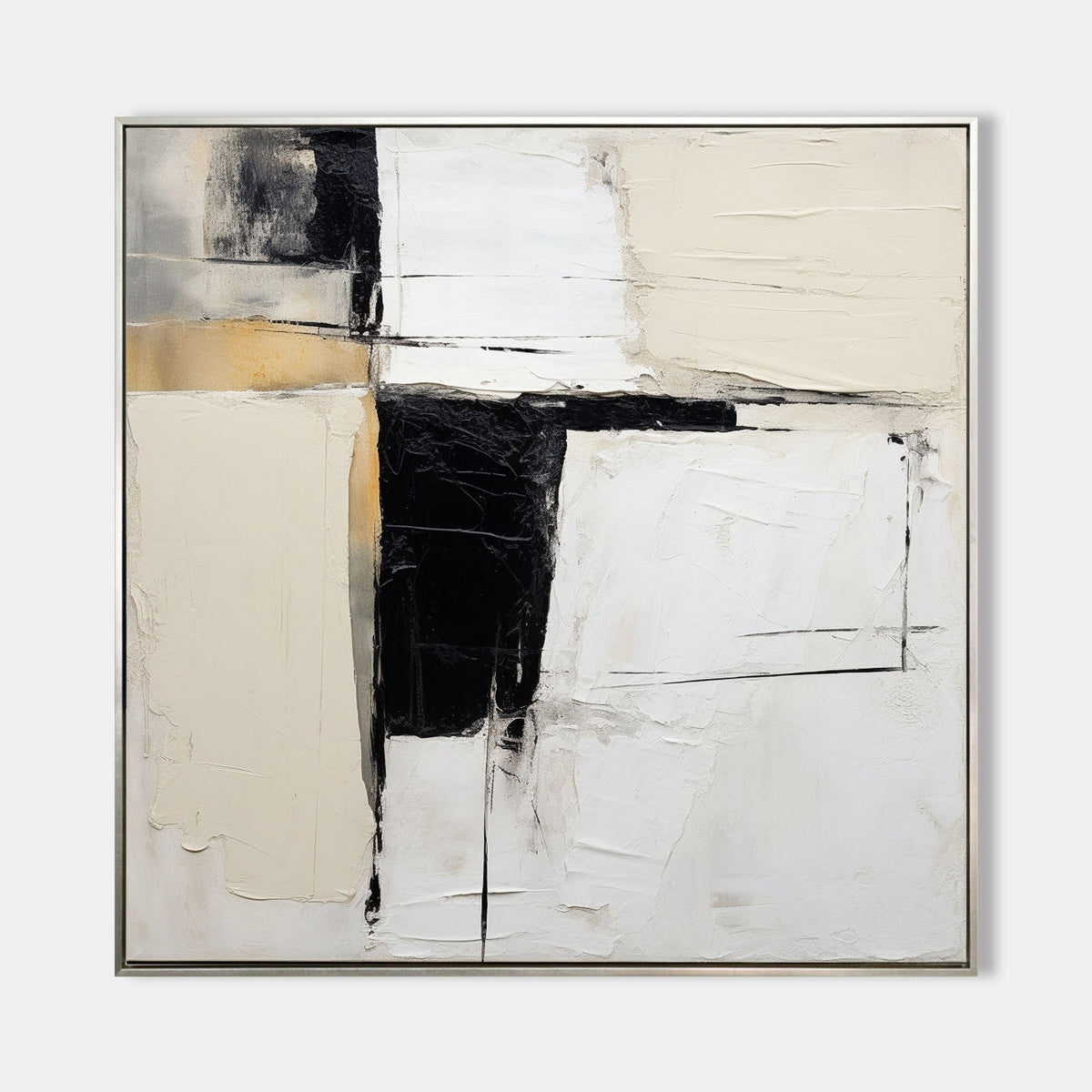 Wall Art Black Axis Geometry