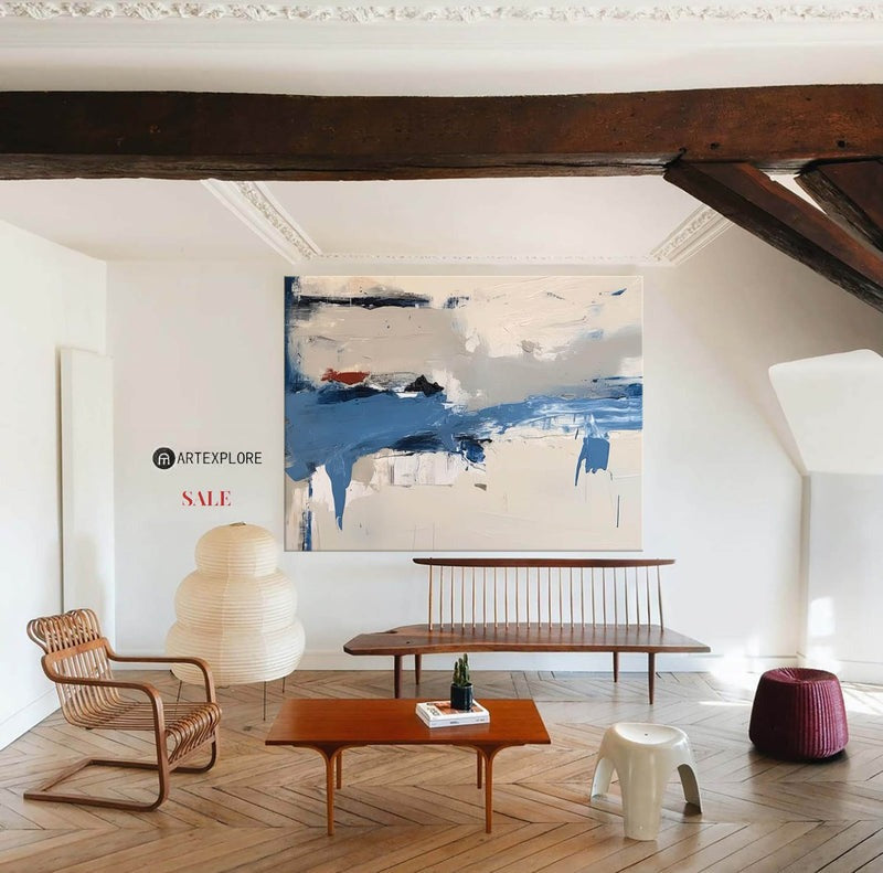 Coastal Horizon Abstract Expressionist Painting
