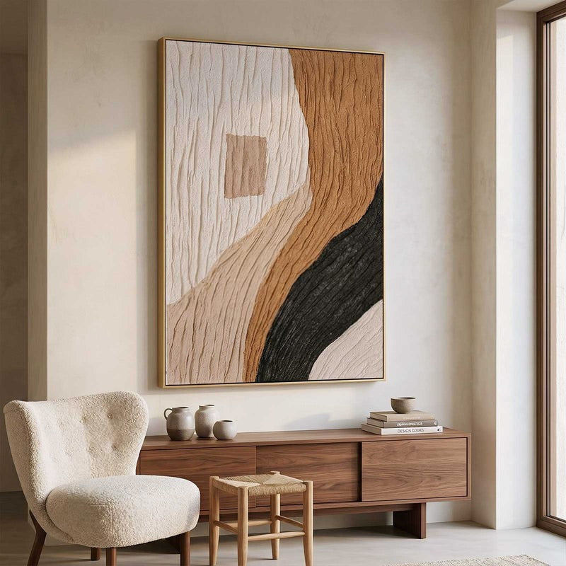 Neutral Tone Textured Abstract Wall Art