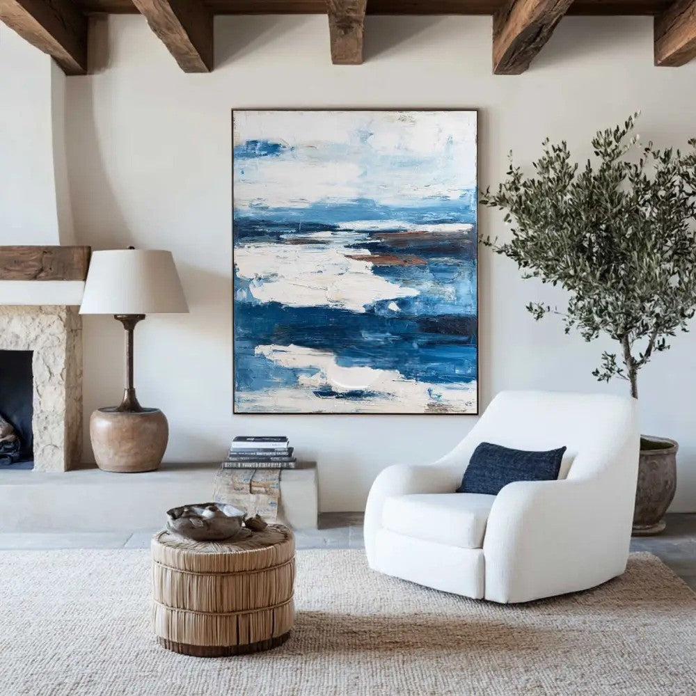 Bold Abstract Seascape Oil Painting