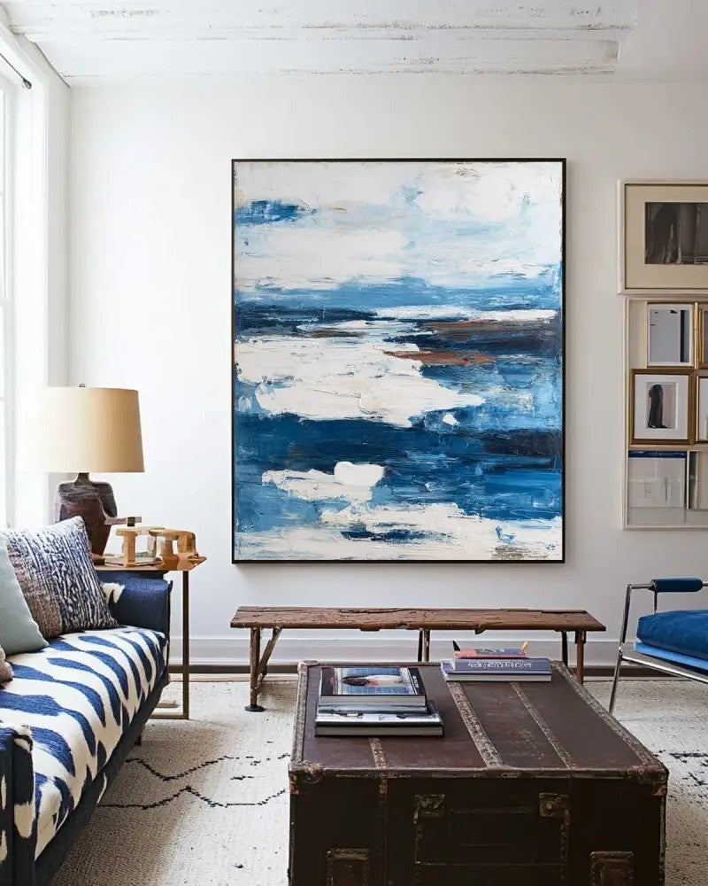 Bold Abstract Seascape Oil Painting