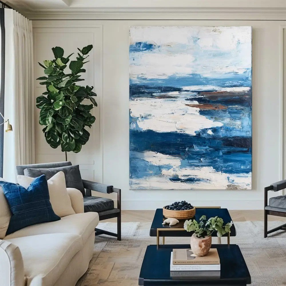 Bold Abstract Seascape Oil Painting