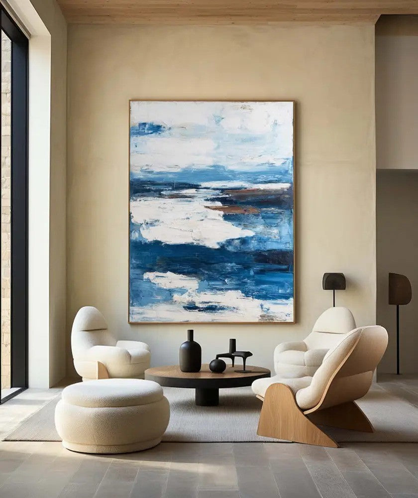 Bold Abstract Seascape Oil Painting