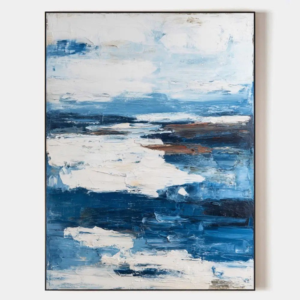 Bold Abstract Seascape Oil Painting