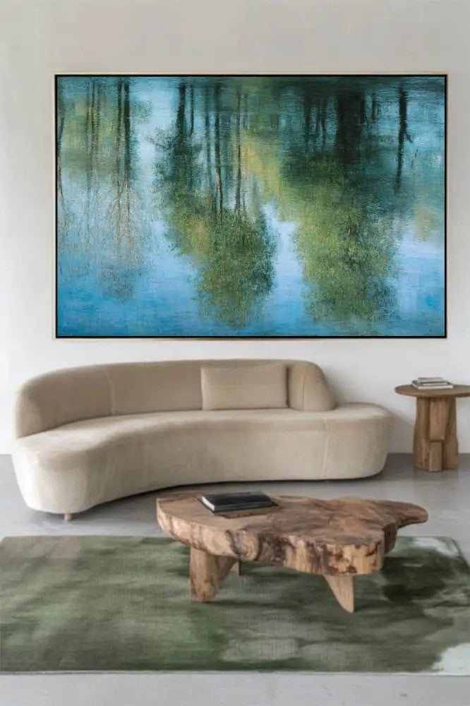 Impressionist Water Reflection Oil Painting
