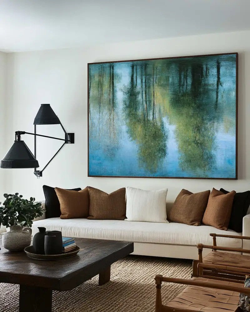 Impressionist Water Reflection Oil Painting